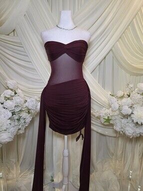 vestido baby boo largo Calanthe - Ciruela NWT $195